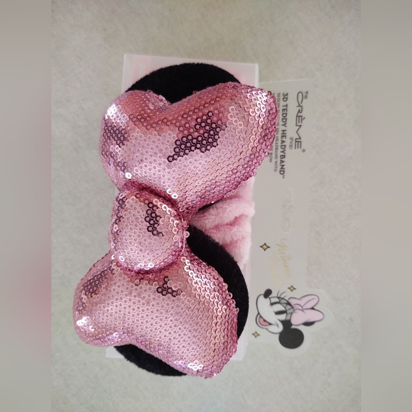 NWt Pink 🩷 Sequin Minnie Mouse Spa Headband~ - Picture 3 of 5